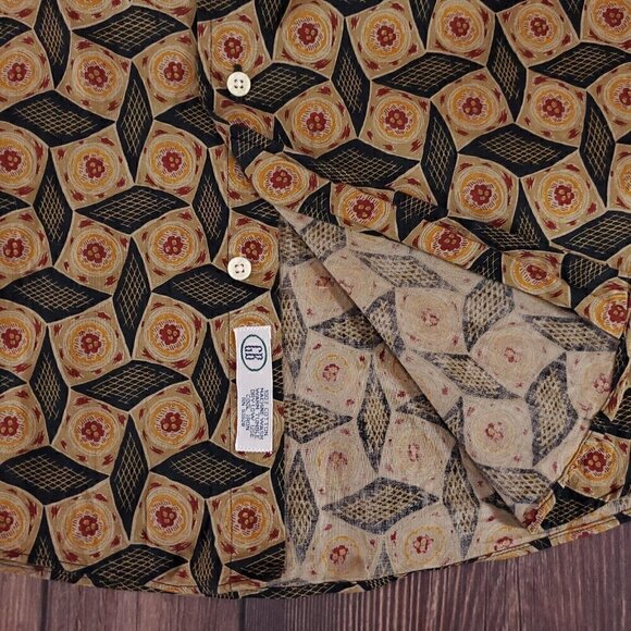 Gitman Bros Mens Size Large Multicolor Geometric Long Sleeve Button Up Shirt - Picture 8 of 14